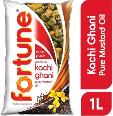 Fortune kacchi ghani mustard 1 L (pouch)